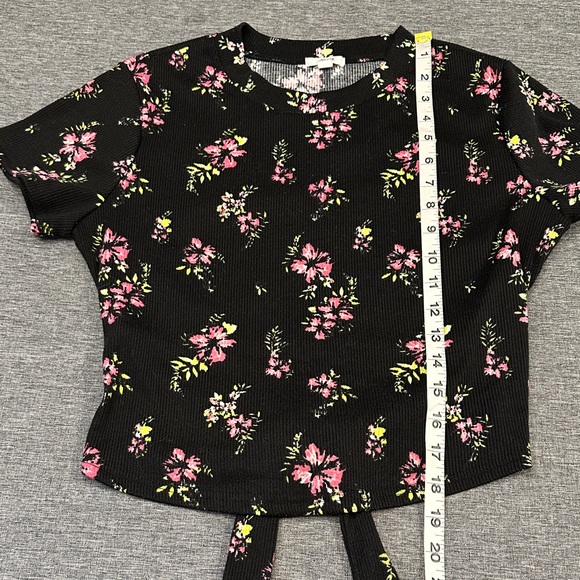 ARDENES Floral Crop Top with Tie-Back - Picture 4 of 6